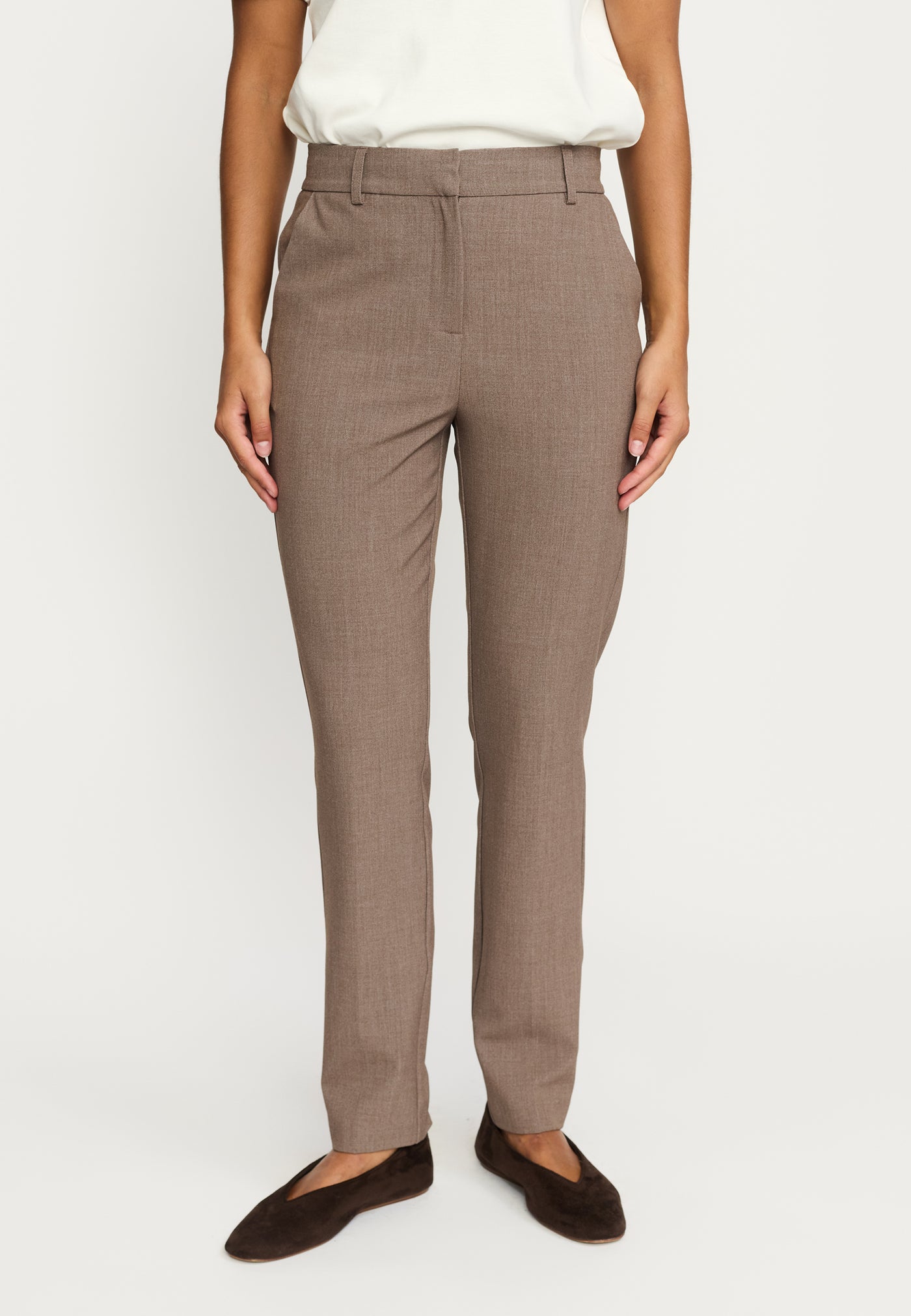 Soft Rebels SRVilja Mid Waist Pant GRS Pants 153 Coffee quartz