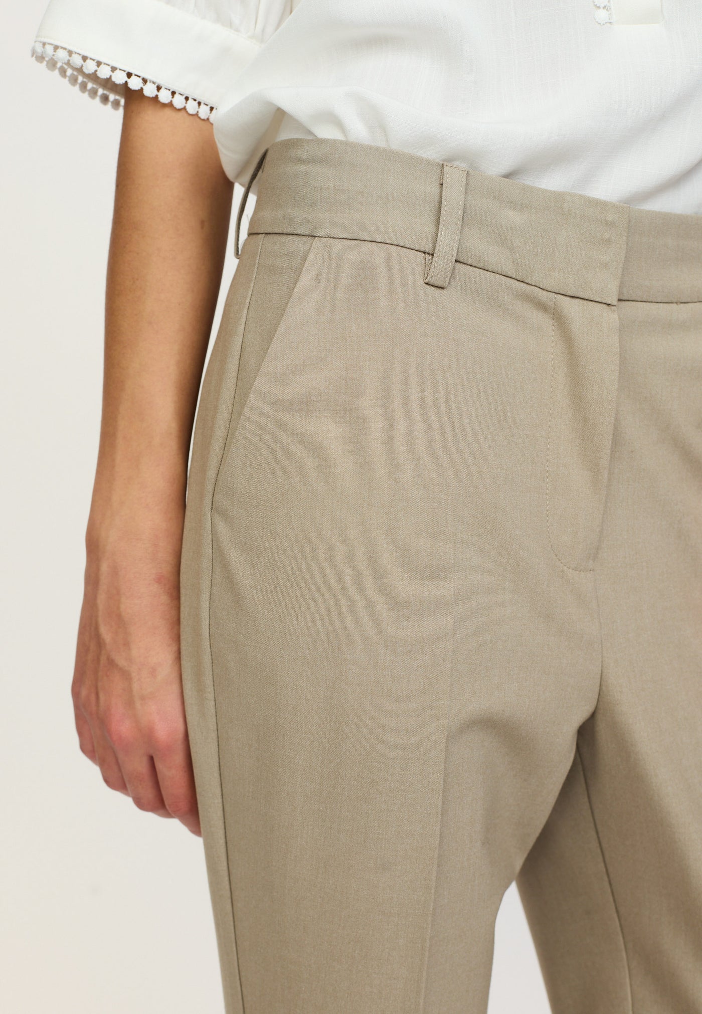 Soft Rebels SRVilja Mid Waist Pant GRS Pants 884 Greige