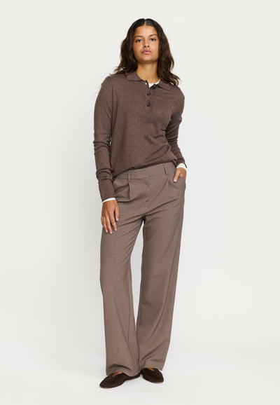 Soft Rebels SRVilja Midwaist Loose Pant GRS Pants 153 Coffee quartz