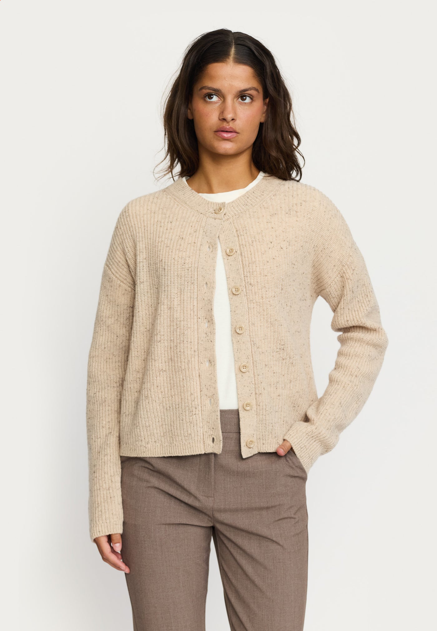 Soft Rebels SRWest Cardigan Knit Knitwear 654 Nomad