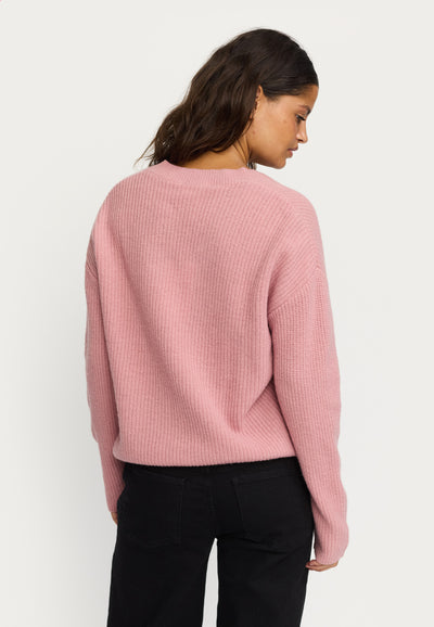 Soft Rebels SRWest V-neck Knit Knitwear 660 Zephyr melange