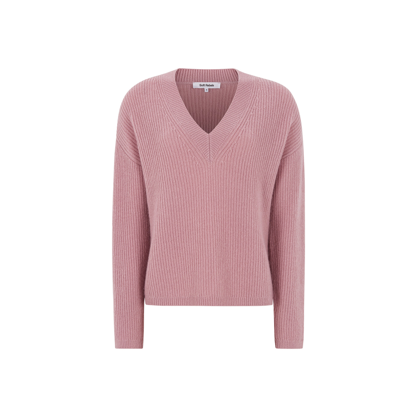 Soft Rebels SRWest V-neck Knit Knitwear 660 Zephyr melange