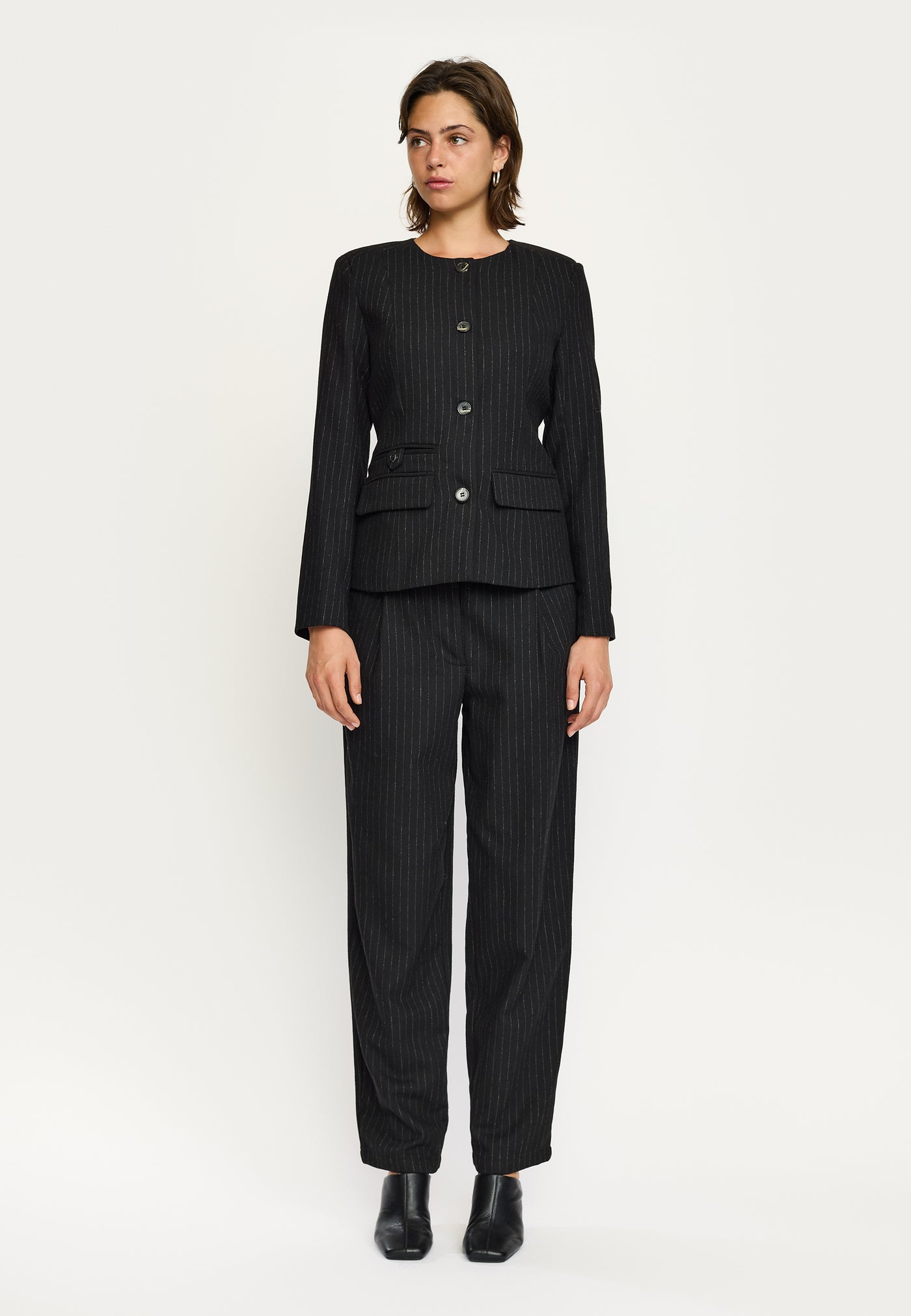 Soft Rebels SRYvonne Midwaist Loose Pant Pants 001 Black